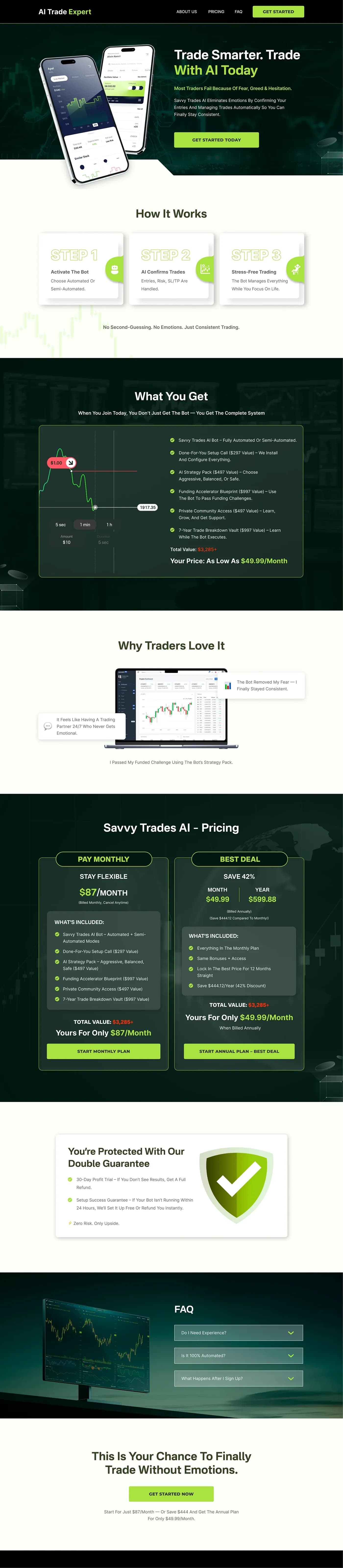 AI Trade Expert — full page screenshot