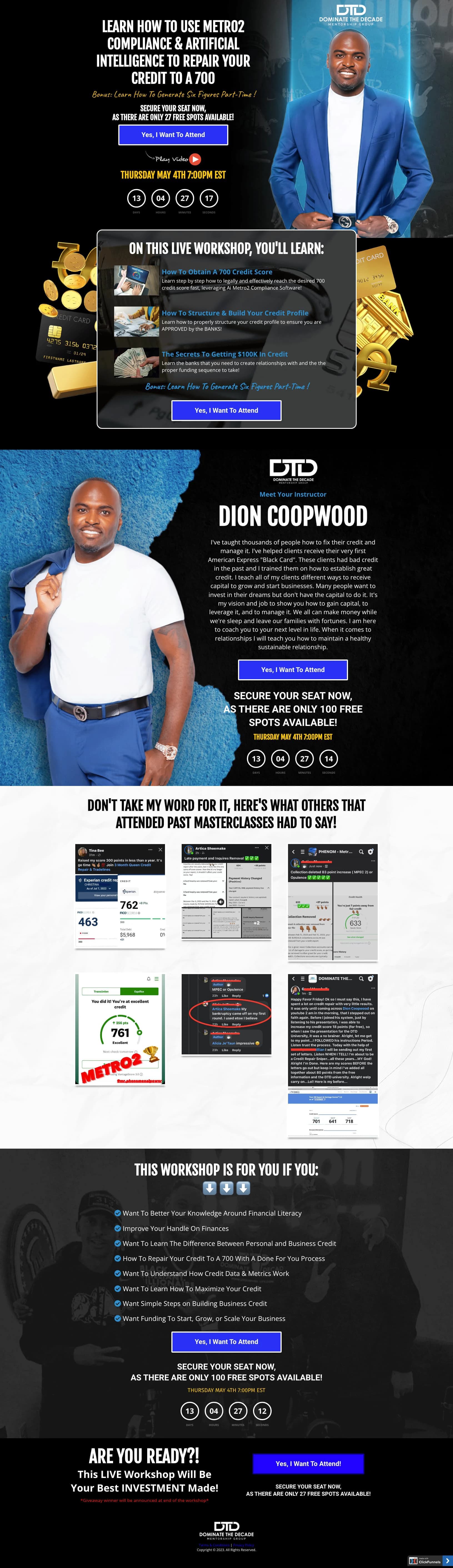 Appointment Funnel for Business Coach — full page screenshot