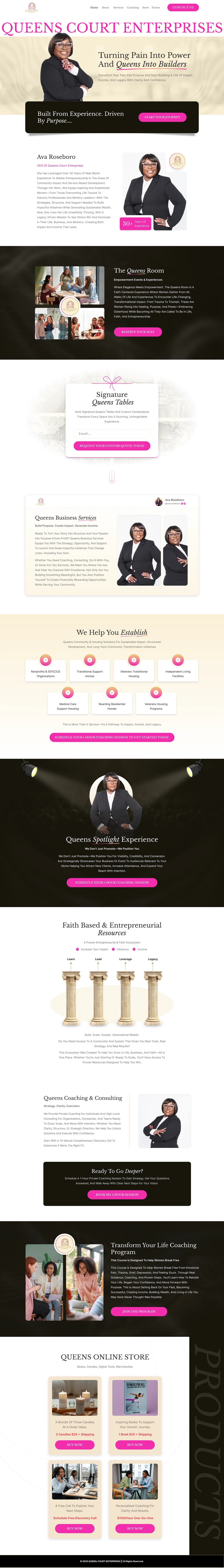 Coaching Business Funnel — full page screenshot