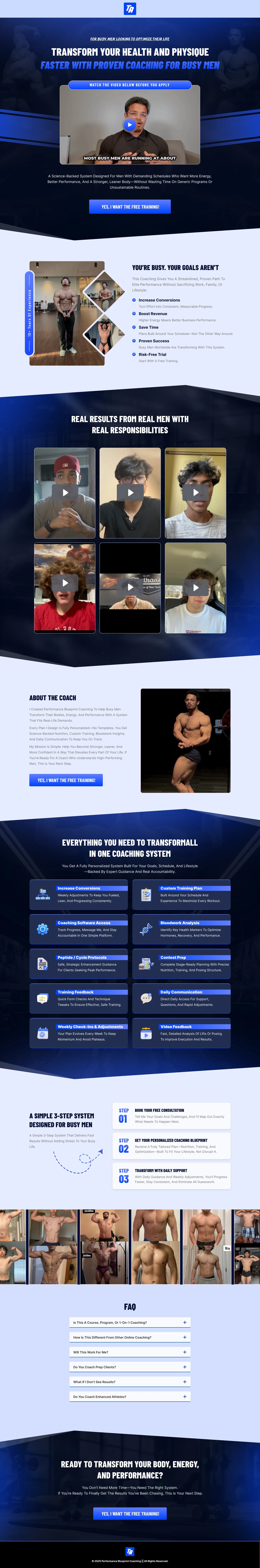 Fitness Coaching Funnel — full page screenshot