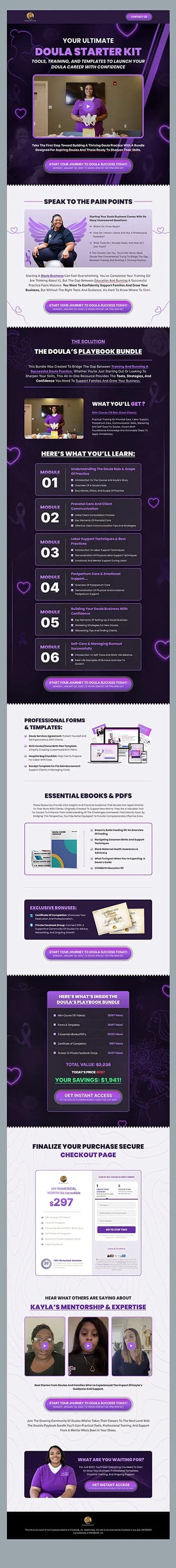 GoHighLevel sales funnel — full page screenshot