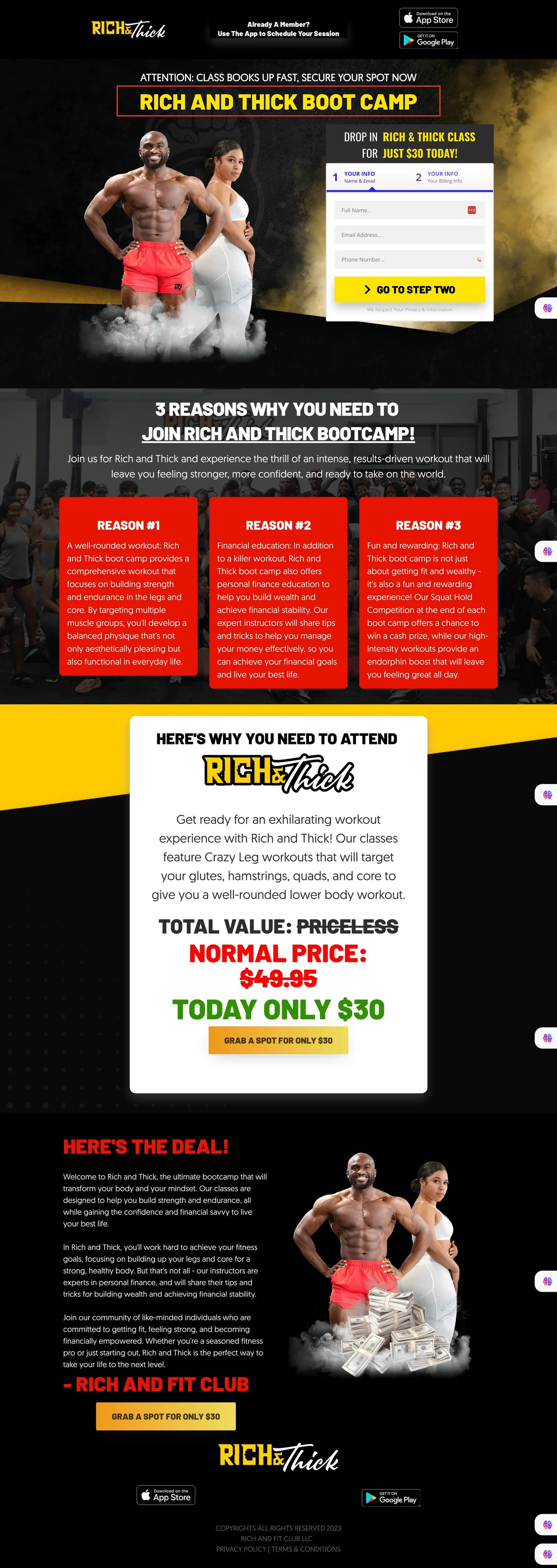 Gym Funnel — full page screenshot