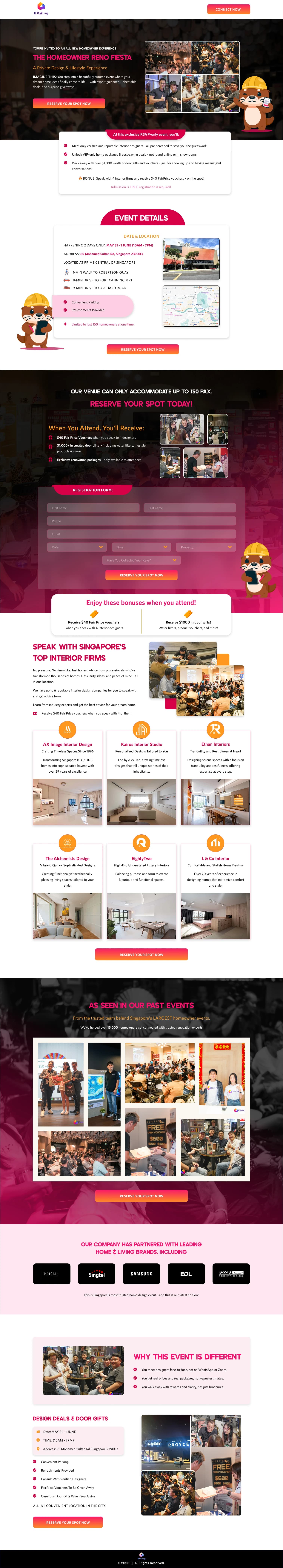 Homeowner Renovation Expo Event Funnel — full page screenshot