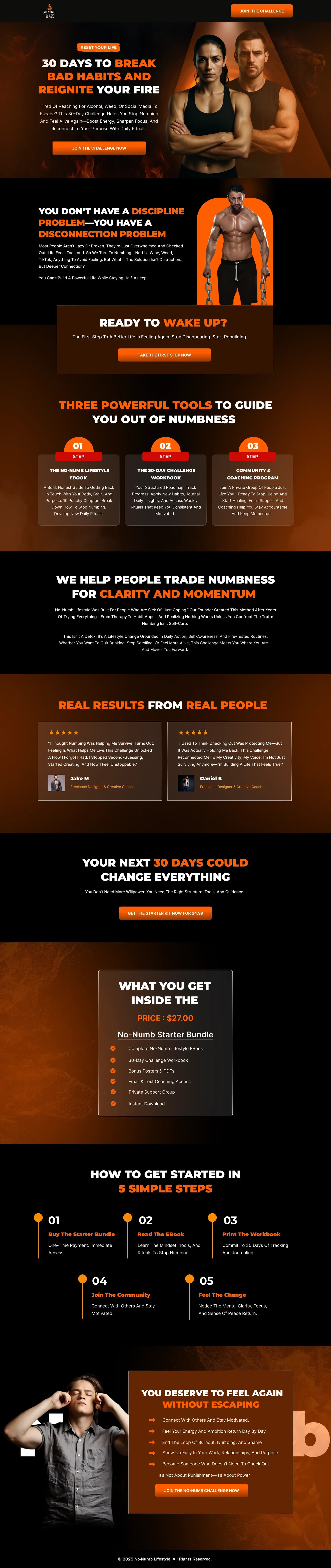 Mindset & Lifestyle Coaching Funnel — full page screenshot