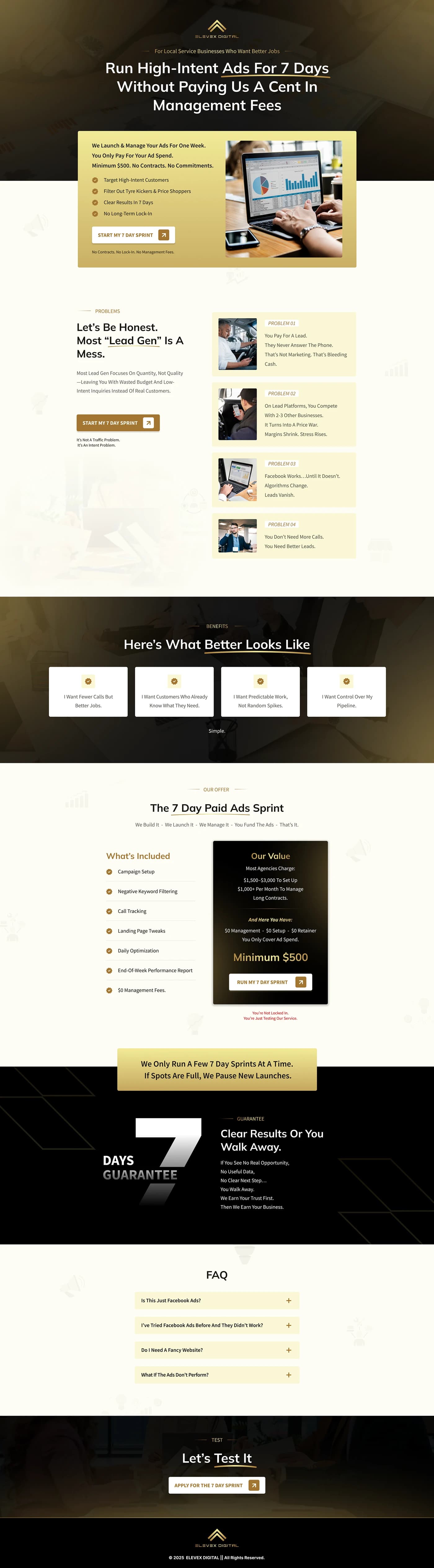 Paid Ads Lead Generation Funnel — full page screenshot
