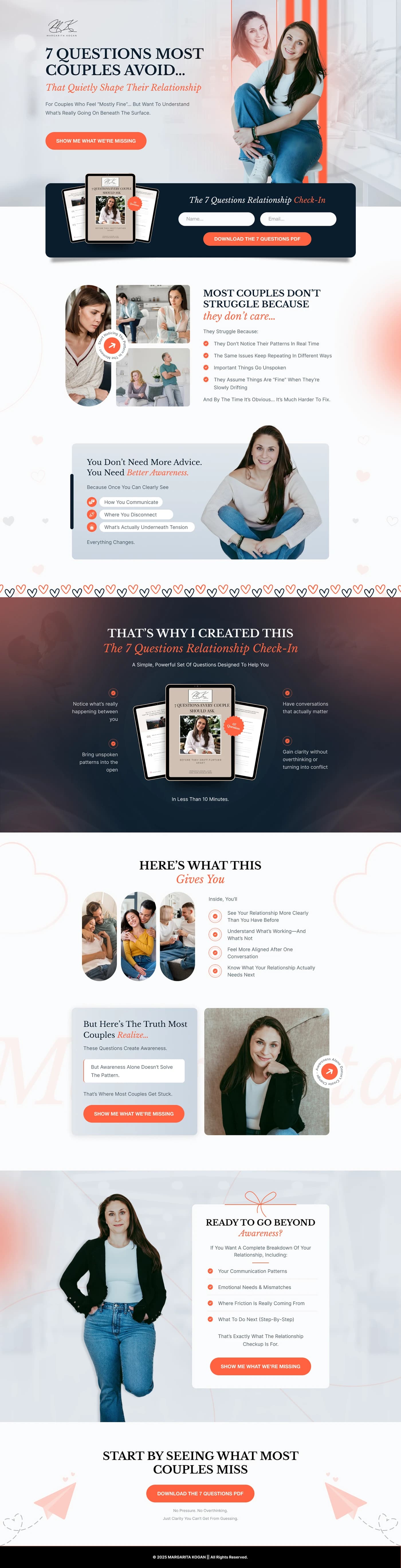 Relationship Coaching Lead Generation Funnel — full page screenshot