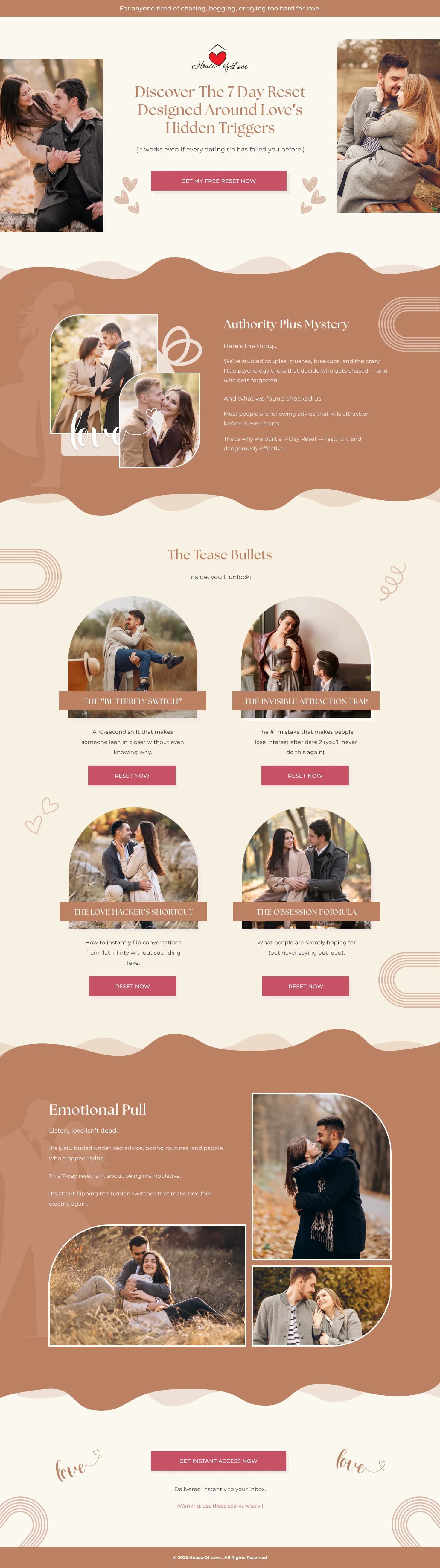Relationship Coaching Lead Magnet Funnel — full page screenshot