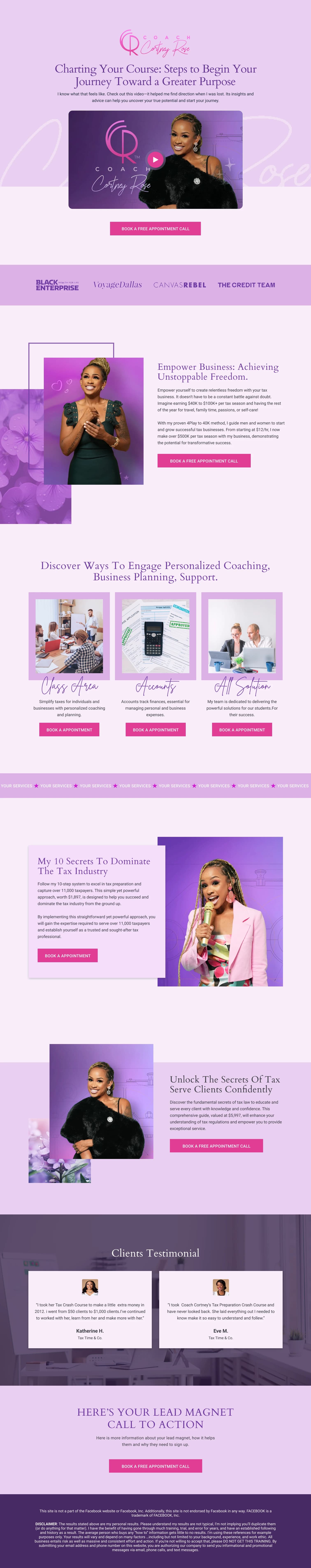 Sales funnel on GoHighLevel — full page screenshot