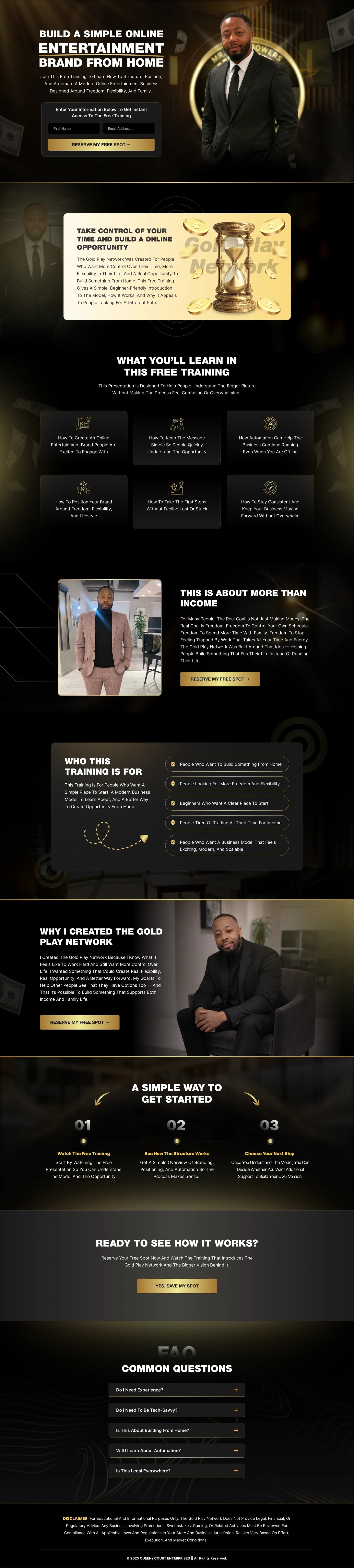 Training Webinar Funnel for Online Business — full page screenshot
