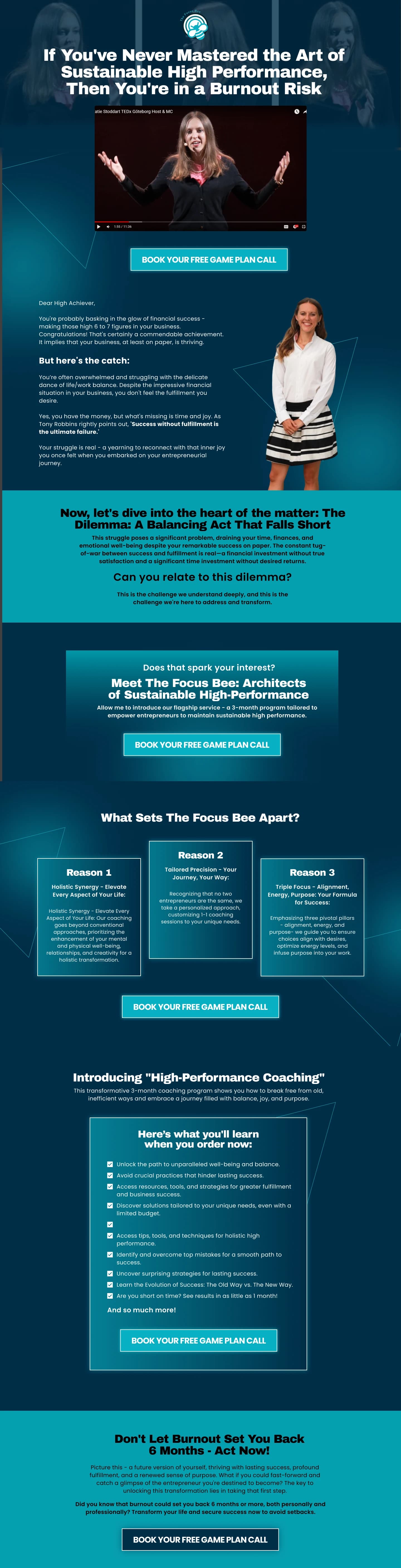 VSL Funnel For Business Coach — full page screenshot