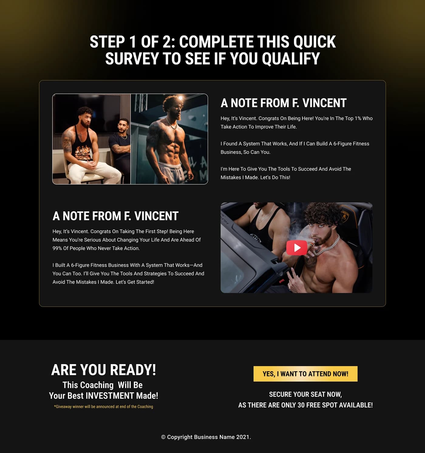 Webinar Registration Funnel — full page screenshot