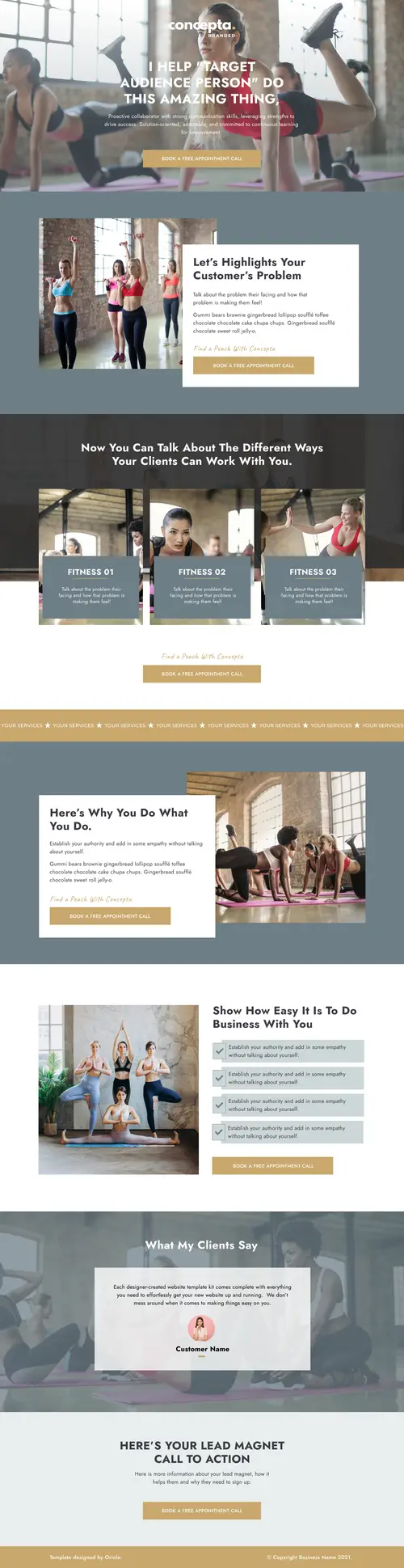 Fitness Coaching Sales Page — full page screenshot