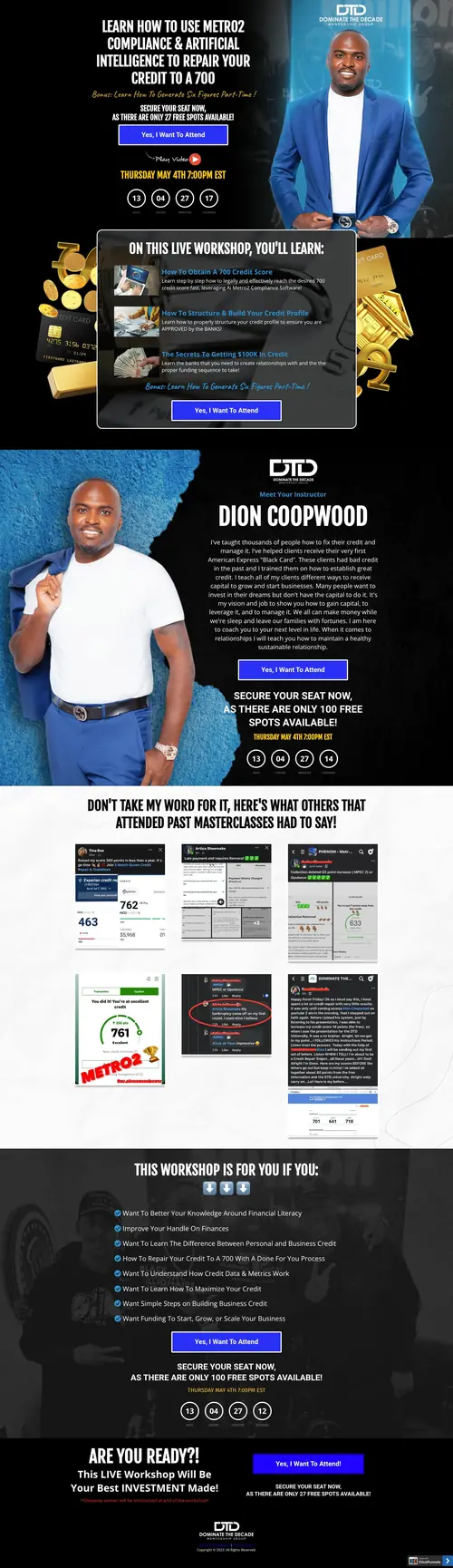 Appointment Funnel for Business Coach — full page screenshot