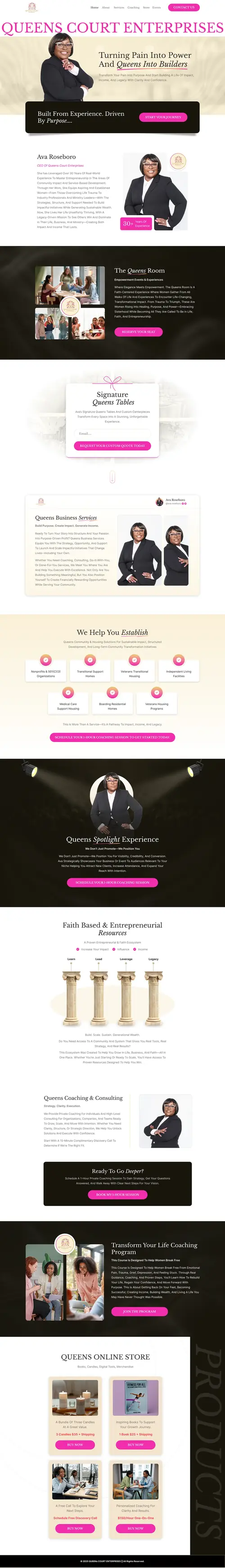 Coaching Business Funnel — full page screenshot