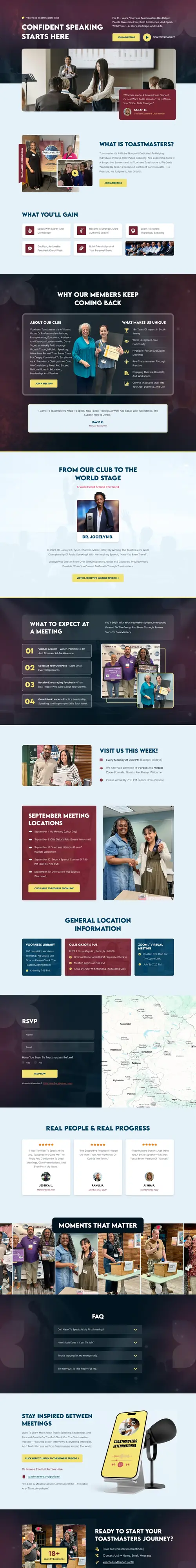 Community Membership Funnel — full page screenshot