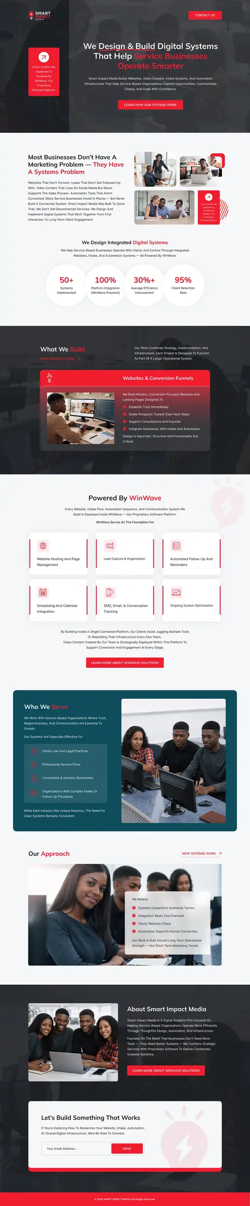 Digital Systems & Sales Funnel for Service Businesses — full page screenshot