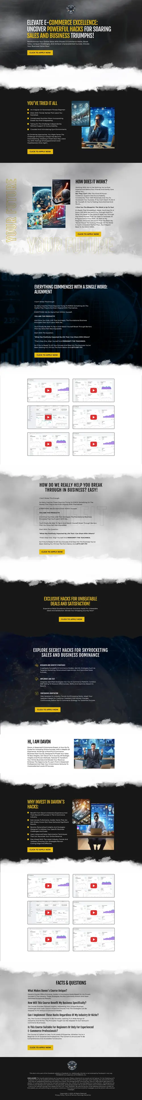 Ecommerce Coaching — full page screenshot