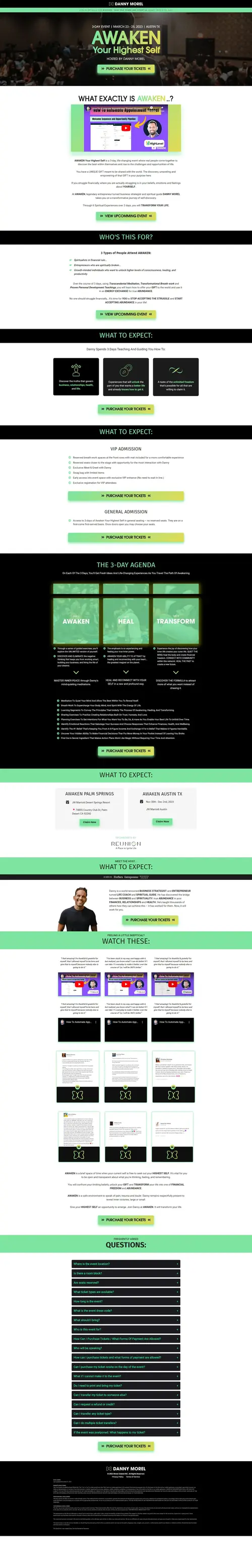 Event funnel — full page screenshot