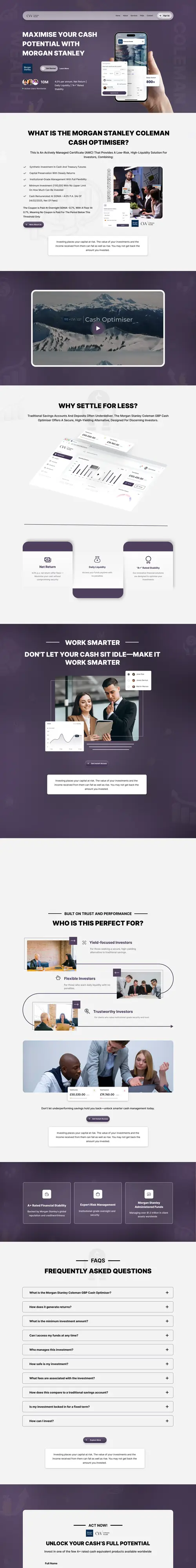 Financial Consulting Website — full page screenshot