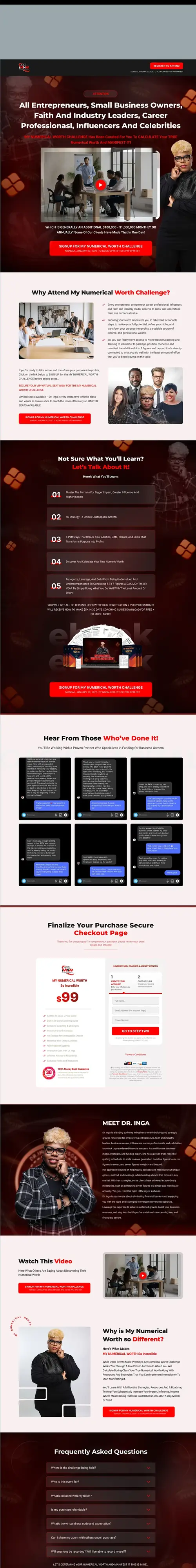 GoHighLevel Sales Funnel for Financial Coach — full page screenshot