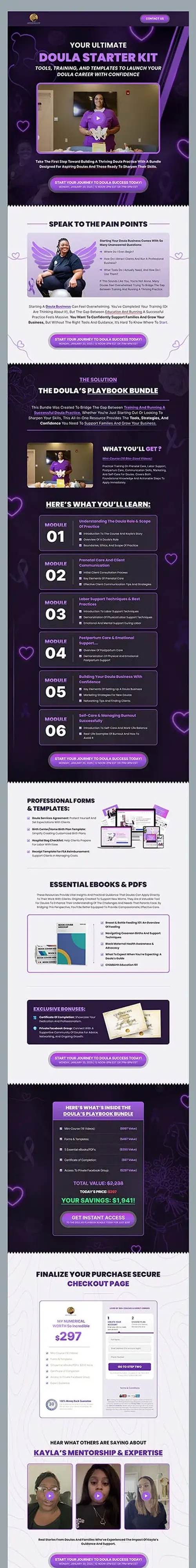 GoHighLevel sales funnel — full page screenshot