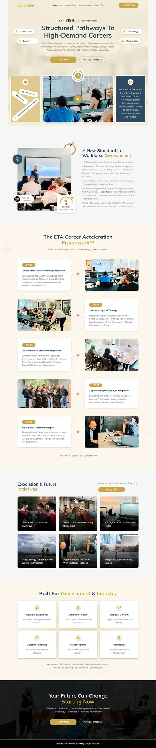 High-Converting Career Training Funnel — full page screenshot