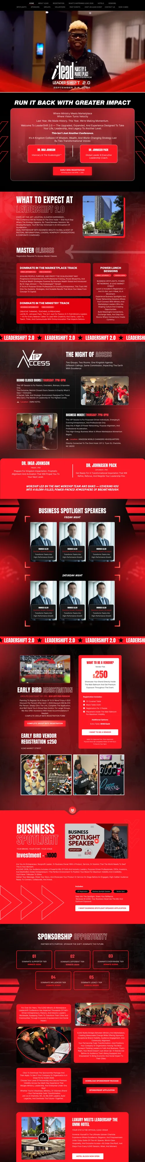 Leadership Conference Event Funnel — full page screenshot