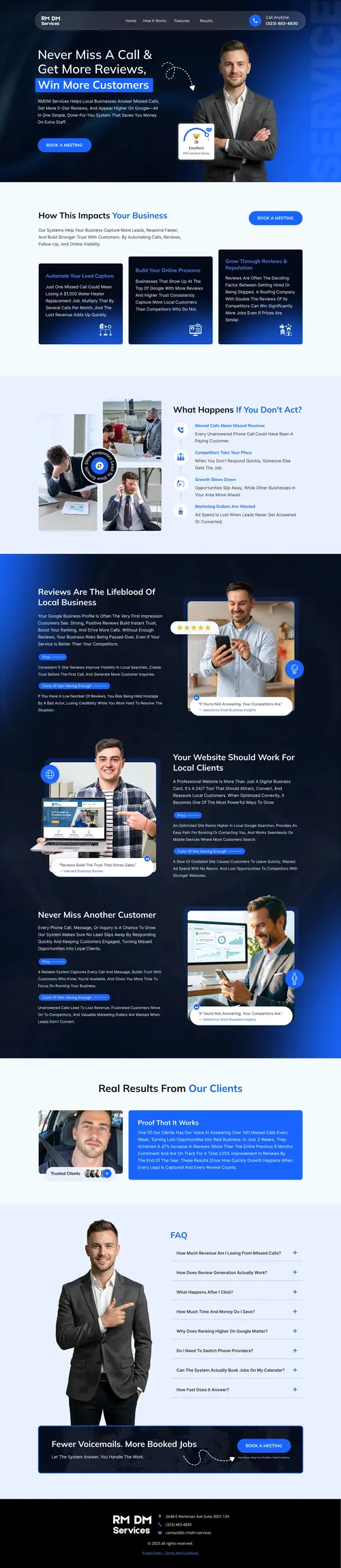 Local Business Lead Generation & Automation Funnel — full page screenshot