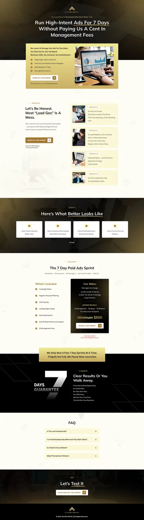 Paid Ads Lead Generation Funnel — full page screenshot
