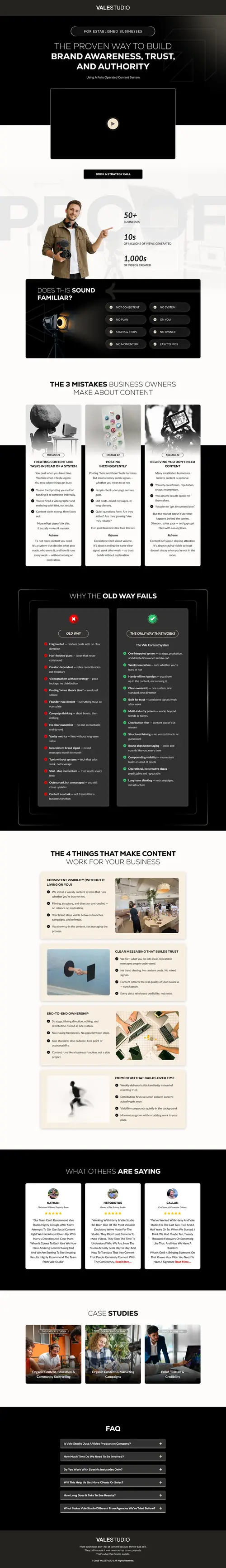 Personal Brand & Content Funnel for Service Businesses — full page screenshot