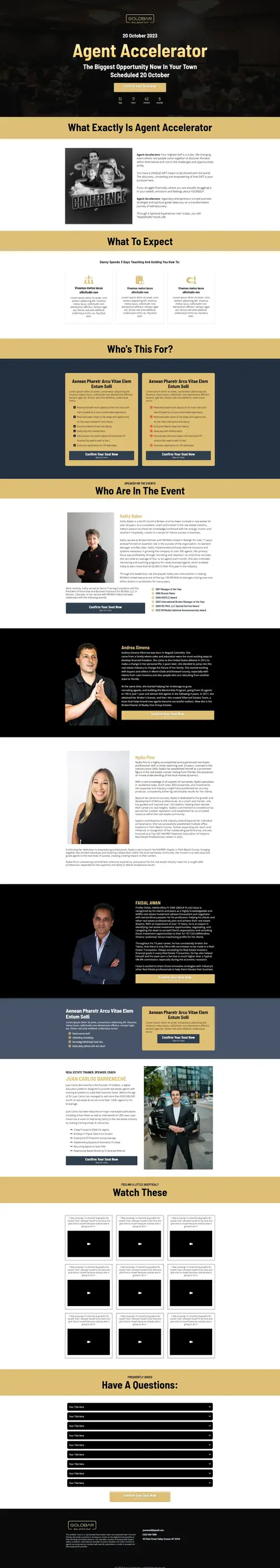 Real Estate Event — full page screenshot