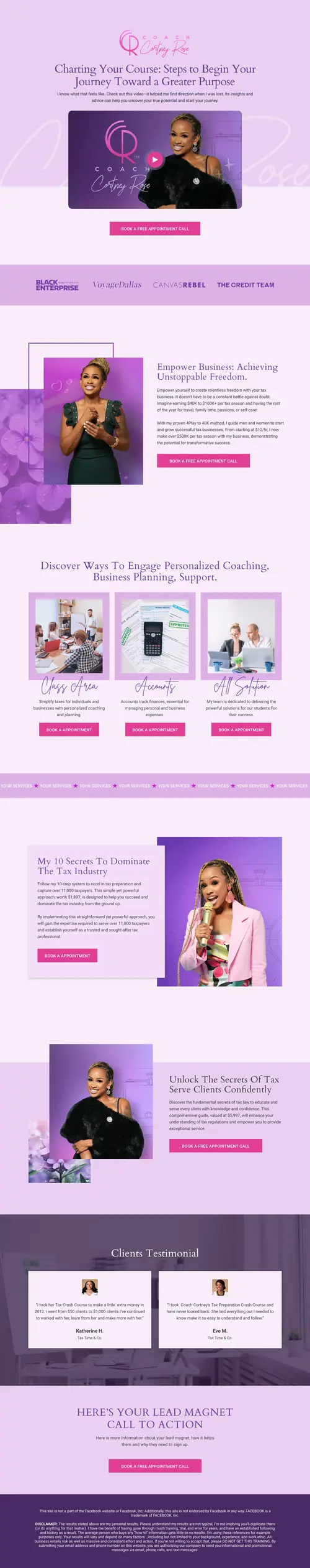 Sales funnel on GoHighLevel — full page screenshot