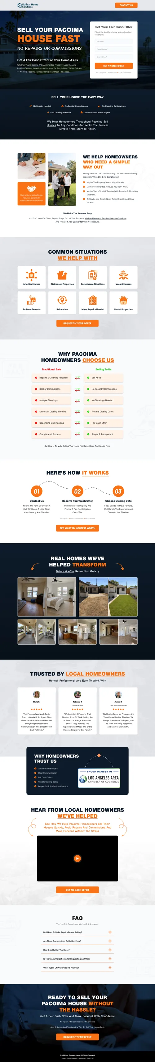 Sell-Your-House-Fast Real Estate Funnel — full page screenshot