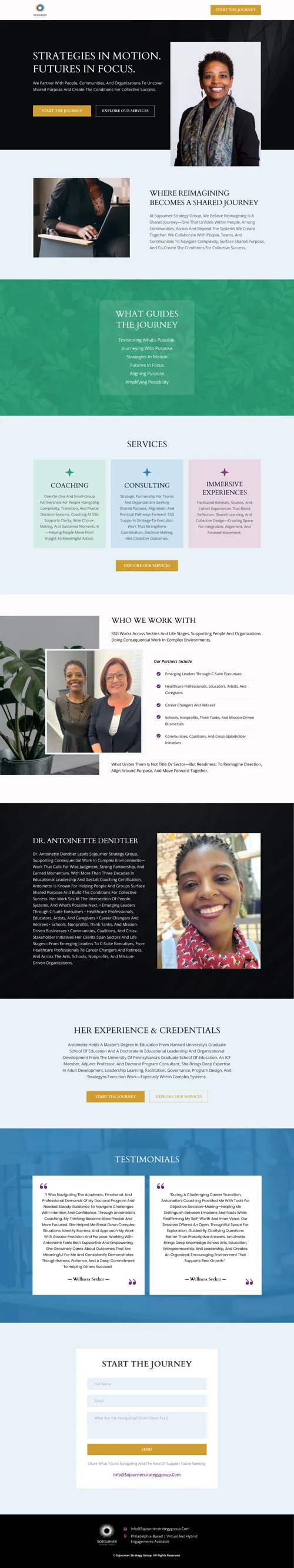 Strategy Consulting Firm Website — full page screenshot